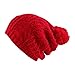 Morehats Thick Crochet Knit Slouchy Pom Pom Beanie Winter Ski Hat