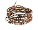 Chan Luu Multi Stone Brown Leather Wrap Bracelet