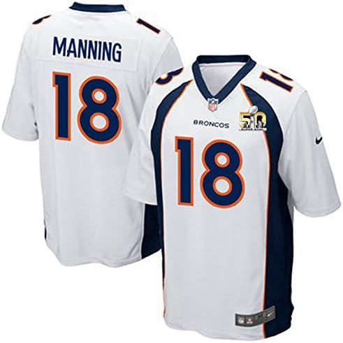 18 Peyton Manning Jersey 2016 Super Bowl 50 Mens White Jerseys