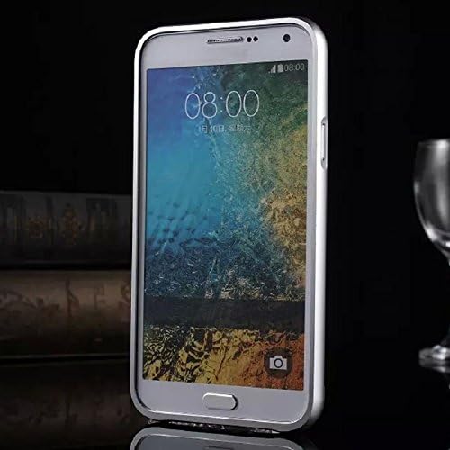 Lowpricenice Luxury Aluminum Metal Bumper Case Back Cover for Samsung Galaxy E7 E700 (Silver)