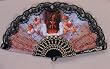 Religious Fan - Black - 19in. - Folding - Hand Made - Imported from Spain