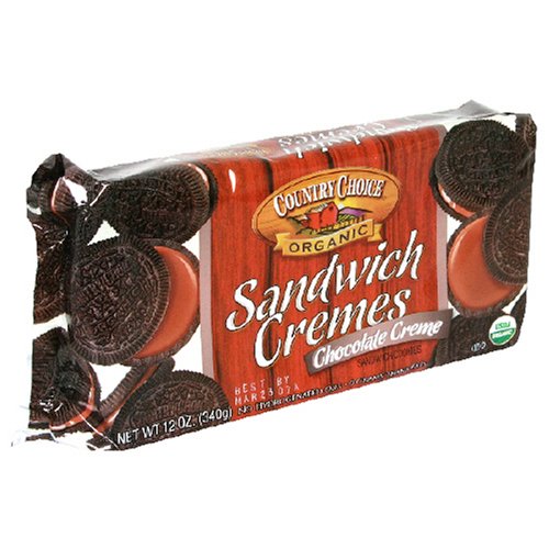 Country Choice Organic Chocolate Cremes Sandwich Cremes, 12-Ounce Bags (Pack of 6) by Country Choice Organic