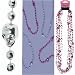Skull Bead Necklaces Asst. (4 count)