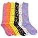 Angelina 6 Pairs Girls Knee High Socks with Non-Skid Bottom #3103