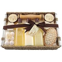 Gloss Plateau de Bain Osier Honey Blossom, Miel (Honig), Geschenkset, 8-teilig