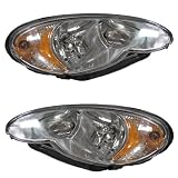 06-10 Chrysler PT Cruiser Headlights Headlamps Head Lights Lamps Pair Set by Aftermarket