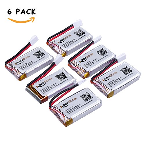 6 Pcs of Keenstone 3.7V 400mAh 25C LiPO