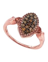 0.22CTW COGNAC DIAMOND FASHION RING