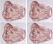 CRYSTAL ROSE KNOB PULLS TRUE PINK in LOTS OF FOUR (4) plus the Perfect Connecting Hardware Assortment. Great for BiFold/Cabinet/Wardrobe or other creative ideas. 1-3/8 inch projection by 1-1/4 inch at the widest point, a little larger than a standard cabinet knob pull and lot nicer.