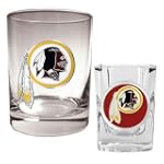 NFL Washington Redskins Rocks Glass & Shot Glass Set - Primary Logo