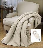 Review Sunbeam  / Sunbeam Seashell Quilted Microfiber Camelot Cuddler Electric Heated Warming Throw Blanket