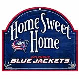 NHL Columbus Blue Jackets 10-by-11 inch Wood Sign Home Sweet Home