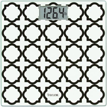 Taylor Digital Glass Bath Scale with Lattice Design