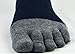 QUANGANG Men's Low Cut Cotton Sports Five Finger Toe Socks 6-Pack