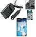 Superior Quality Replacement Mini Battery Travel Charger for Specific Digital Camera and Camcorder Models / Compatible with FujiFilm Big Job DS260HD, FinePix DS-260, MX-600, MX-600 Zoom, MX-600X, MX-600Z, MX-700, MX-86W, JVC GC-S5, GC-S5E, Ricoh RDC-i700 with Intelligent-Charge Technology - Includes Car Adapter and camera/lens cleaning Kit