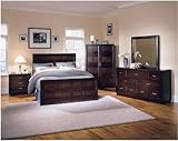 Broyhill Northern Lights Panel Bedroom Set in Dark Walnut SALE