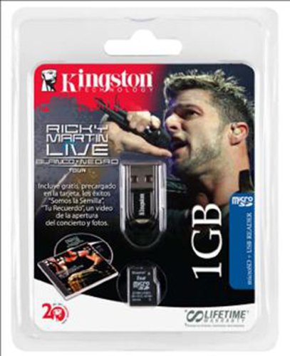 Kingston KC B041G 1FAQ 1 GB Micro SD Card and Reader  Ricky Martin Edition