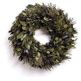 NEW 18 Round PRESERVED BASIL Cedar COFFEEBERRY Manzanita SALAL Wreath