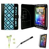 Blue Plaid Protective Slim and Durable Professional Faux Leather Portfolio  ....