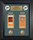 Miami Dolphins Super Bowl Ticket and Game Coin Collection Framed