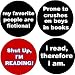 Set of 4 READING THEMED 1.25