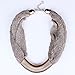 QIYUN.Z (TM Winter Fashion Mesh Web Link Chains Bold Chunky Tibet Bib Choker Necklace