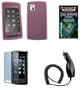 Cell Phone Accessories Bundle for AT&T LG VU CU920, CU915 (Includes; Pink Silicone Rubber Soft Case, Rapid Car Charger, Custom Full Screen Protector, Generation X Antenna Booster)