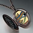 Egyptian- Eye Horus Photo Oval Flower Pendant Gifts For Women Necklace