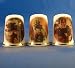 Porcelain China Collectable - Set of Three Thimbles - Greek Mythology Heroes