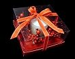 Red Holly Berry Christmas Candle Ring with Glass Votive White Candle 6.5"