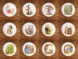 SET (12) PETER RABBIT BENJAMIN BUNNY BEATRIX POTTER DRESSER DRAWER PULLS KNOBS