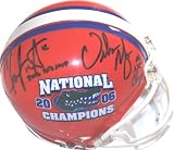 Chris Leak and Urban Meyer Florida Gators Dual Autographed National Championship Logo Mini Helmet with 2006 BCS MVP and 2006 CHAMPS Inscriptions