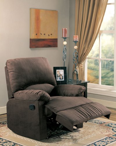 Wellton Microfiber Recliner in Chocolate