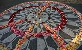 imagine Monument with Flowers in Peace Sign - 72