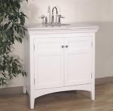 30 White Bathroom Vanity (White) (36H x 30W x 22.5D)
