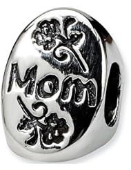 Reflection Beads Silver Round I Love You Number 1 Mom Trilogy Bead