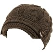 Hand made Cable Hand Knit Skull Beanie Ski Hat Charcoal Gray