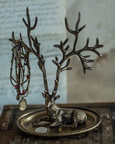 Vagabond Vintage, Antiqued Brass Deer Jewelry Holder, Dish