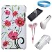 Protective Back Spring Flower Case for Apple iPod Touch 4G + Clear Screen Protector + 4th Generation iTouch USB Car Charger + USB Wall Charger + Pink handsfree + Wristband