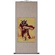 Handmade Chinese Warrior Scroll Wall Art Painting