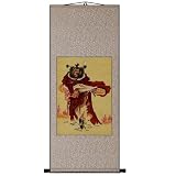 EXP Handmade Chinese Warrior Scroll Wall Art Painting