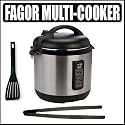 Fagor 3-in-1 Electric Multi-Cooker With Silcone Tongs and Spatula