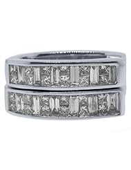 1.60 Carat Invisible Diamond Hoop Earrings
