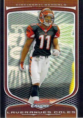 2009 Bowman Chrome Refractor Laveranues Coles Cincinnati Bengals #87 Football Card