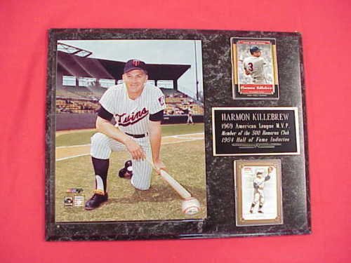 HOFer Harmon Killebrew 2 Card Collector Plaque