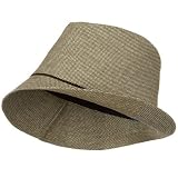 Woman's Unbalance Brim Straw Fedora - Beige Brown W20S63F