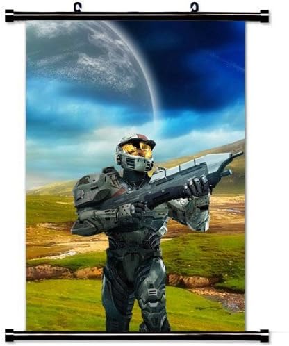 MiniGao Wall Scroll Poster with Halo Plain Planet Gun Home Decor Wall Posters Fabric Painting 32 X 48 Inch