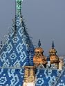Zsolnay Tiles on the Roof of the Geological Institute of Budapest, Budapest, Hungary Architecture Photographic Poster Print by David Greedy, 30x40