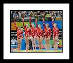 2008 USA Olympics Gymnastics Team Framed 8x10 Photograph All Around Silver Medal