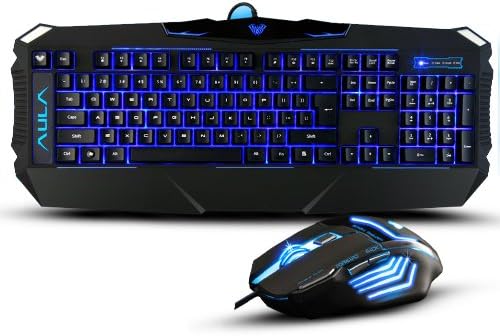 Andget AULA shark Dragon Behead Gaming Keyboard and Mouse Combo 2000DPI Backlight